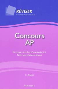 Concours AP : épreuves écrites d'admissibilité : tests psychotechniques