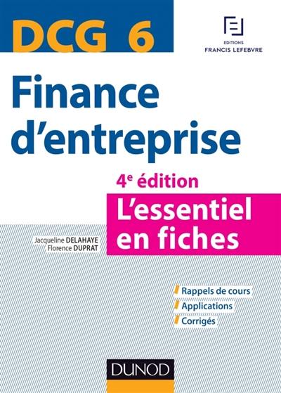 Finance d'entreprise, DCG 6 : l'essentiel en fiches