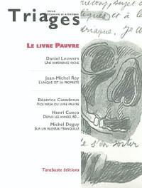 Triages, supplément, n° 2003. Le livre pauvre