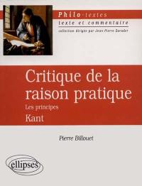 Critique de la raison pratique, les principes, Kant