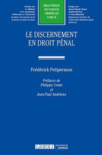 Le discernement en droit pénal