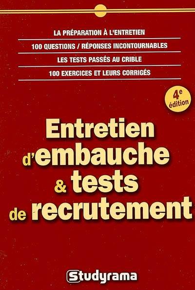 Entretien d'embauche et tests de recrutement