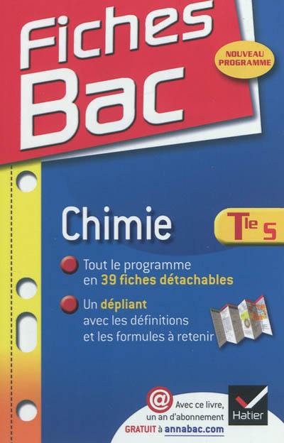 Chimie, terminale S, enseignement obligatoire