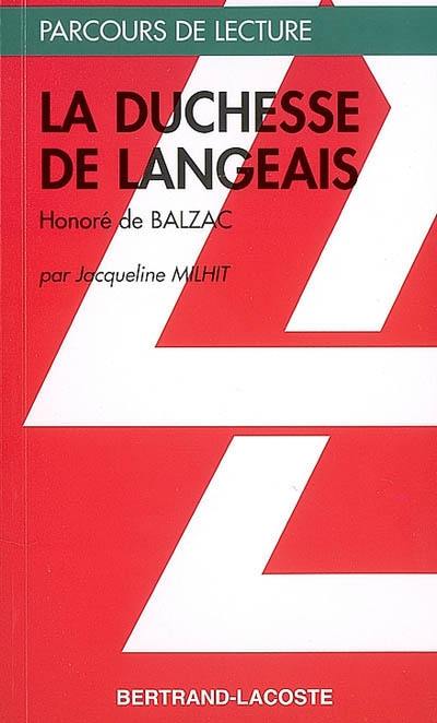 La duchesse de Langeais, Honoré de Balzac