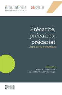 Emulations, n° 28. Précarité, précaires, précariat : allers-retours internationaux