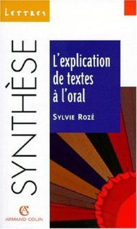 L'explication de texte à l'oral