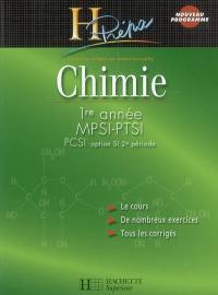 Chimie 1re année MPSI-PTSI : PCSI option SI 2e période