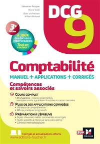 DCG 9, comptabilité : manuel + applications + corrigés