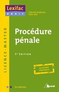 Procédure pénale : licence, master