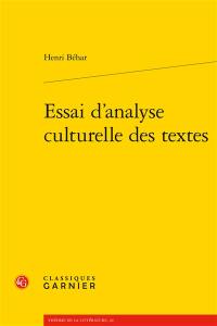 Essai d’analyse culturelle des textes