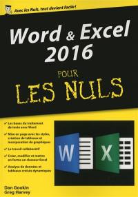 Word & Excel 2016 pour les nuls