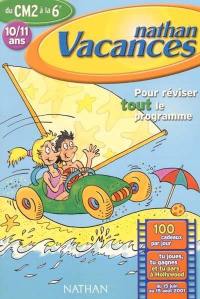 Nathan vacances du CM2 à la 6e, 10-11 ans