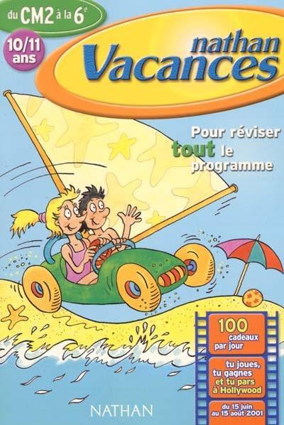 Nathan vacances du CM2 à la 6e, 10-11 ans