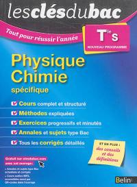 Physique chimie terminale S, spécifique : nouveau programme