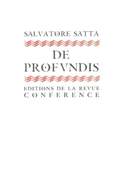 De profundis