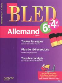 Bled allemand 1re année, 6e LV1 ou 4e LV2, 11-14 ans