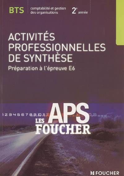 Activités professionnelles de synthèse, préparation à l'épreuve E6