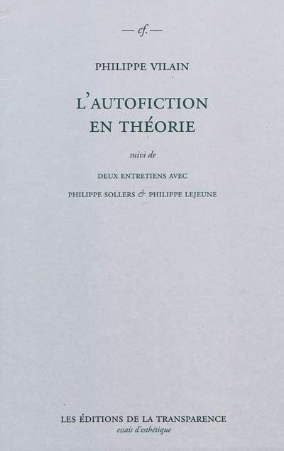 L'autofiction en théorie