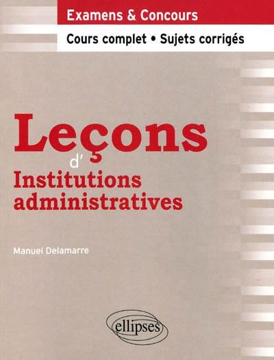 Leçons d'institutions administratives : examens et concours