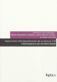 Déclinaisons de l'arrière-texte : séminaire 2010-2011