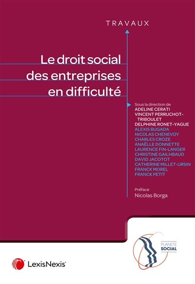 Le droit social des entreprises en difficulté