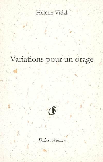 Variations pour un orage