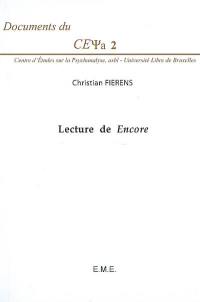 Lecture de Encore : cours de 2005 sur le Livre XX du Séminaire de Lacan