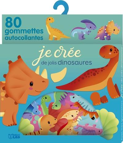 Je crée de jolis dinosaures : 80 gommettes autocollantes