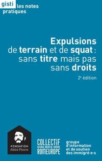 Expulsions de terrain et de squat : sans titre mais pas sans droits