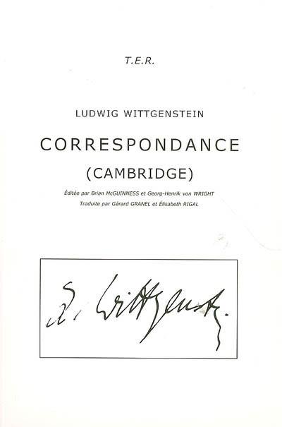 Correspondance (Cambridge)