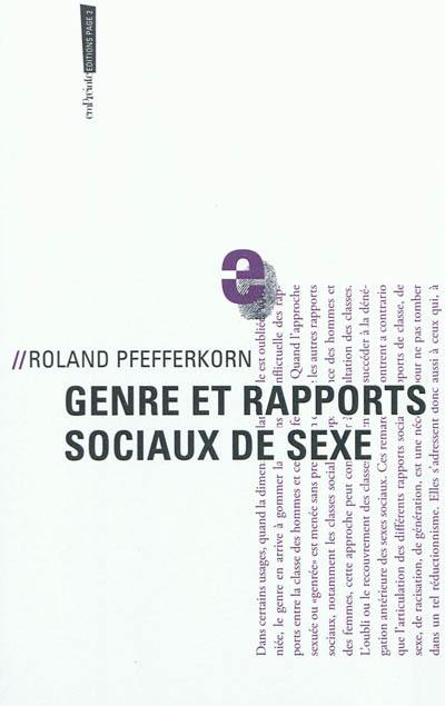 Genre et rapports sociaux de sexe