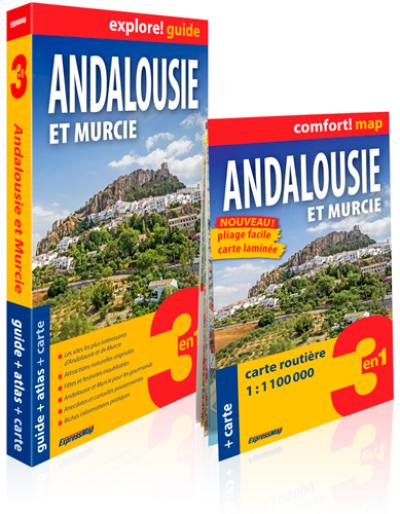 Andalousie et Murcie : 3 en 1 : guide + atlas + carte