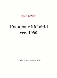 L'automne à Madrid vers 1950