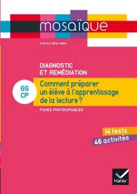 Diagnostic et remédiation, GS, CP : comment préparer un élève à l'apprentissage de la lecture ? : 14 tests, 46 activités, fiches photocopiables