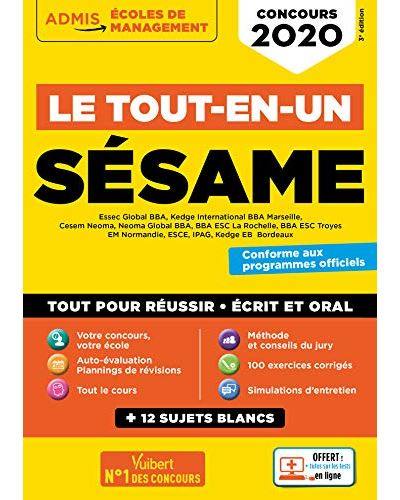 Sésame : Essec Global BBA, Kedge International BBA Marseille, Cesem Neoma... : le tout-en-un, concours 2020