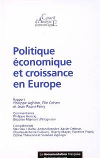 Politique économique et croissance en Europe