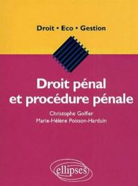 Droit pénal et procédure pénale