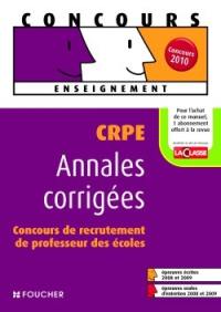 CRPE concours de recrutement de professeur des écoles : annales corrigées