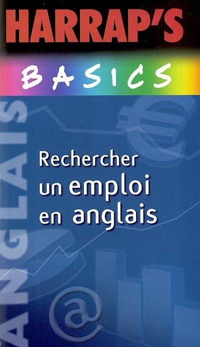 Rechercher un emploi en anglais