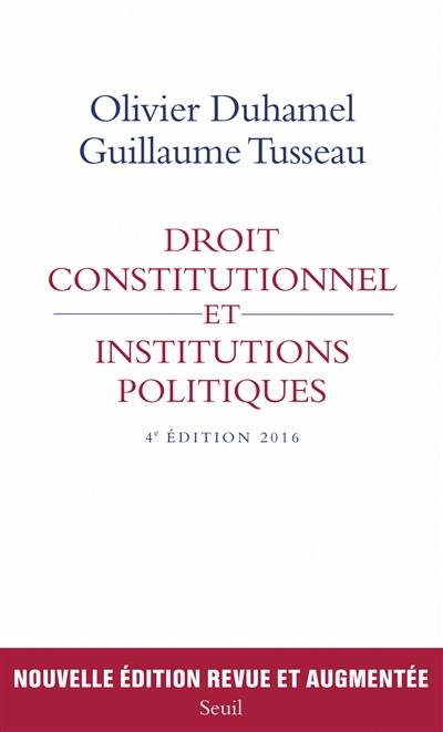 Droit constitutionnel et institutions politiques