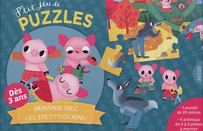 P'tit jeu de puzzles : bienvenue chez les 3 petits cochons !