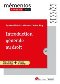 Introduction générale au droit : 2022-2023