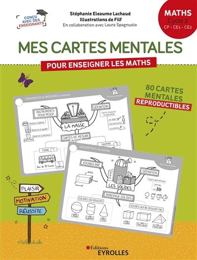 Mes cartes mentales pour enseigner les maths, cycle 2, CP, CE1, CE2 : 80 cartes mentales reproductibles