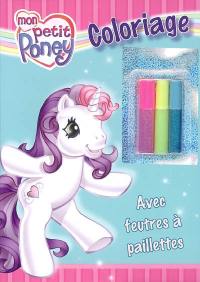 Mon petit poney : coloriage avec feutres à paillettes