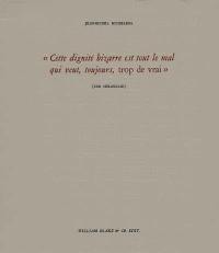 Cette dignité bizarre est tout le mal qui veut, toujours, trop de vrai : sur Hölderlin