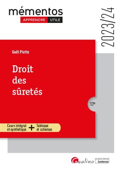 Droit des sûretés : 2023-2024