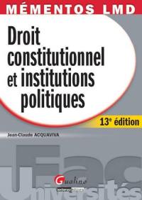 Droit constitutionnel et institutions politiques