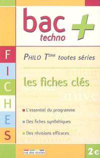 Philo terminale toutes séries : les fiches clés