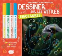 Dessiner sur les vitres : dinosaures