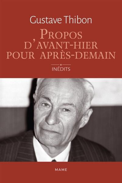 Propos d'avant-hier pour après-demain : inédits : feuilles volantes et pages hors-champ